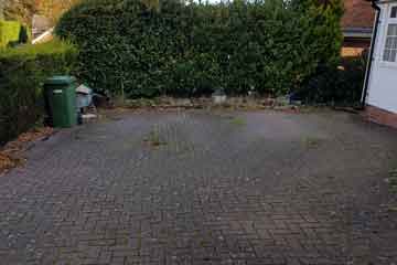 Before Pressure Tech pressure washed and sanded the driveway in Pembury, Kent TN2