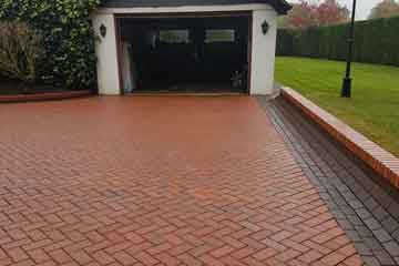 After Pressure Tech pressure washed the block driveway and paths in Halstead, Kent TN14