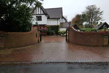 Before Pressure Tech pressure washed the block driveway and paths in Halstead, Kent TN14