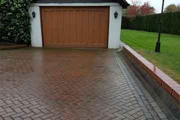 Before Pressure Tech pressure washed the block driveway and paths in Halstead, Kent TN14