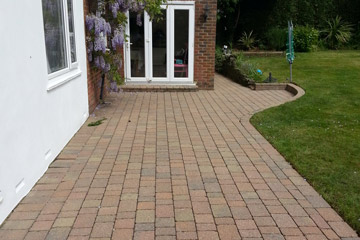 After Pressure Tech cleaned the patio blockpaving in Chipstead