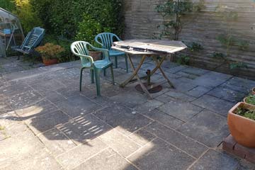 Before Pressure Tech cleaned the Patio in Tunbridge Wells, Kent TN1