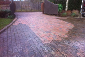 After Pressure Tech cleaned the driveway in Kent