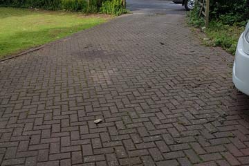 Before Pressure Tech cleaned the driveway in West Kingsdown, Kent TN15