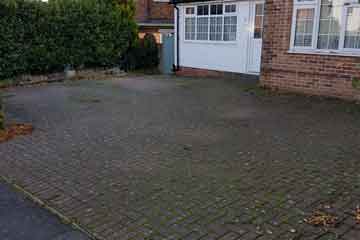 Before Pressure Tech pressure washed and sanded the driveway in Pembury, Kent TN2